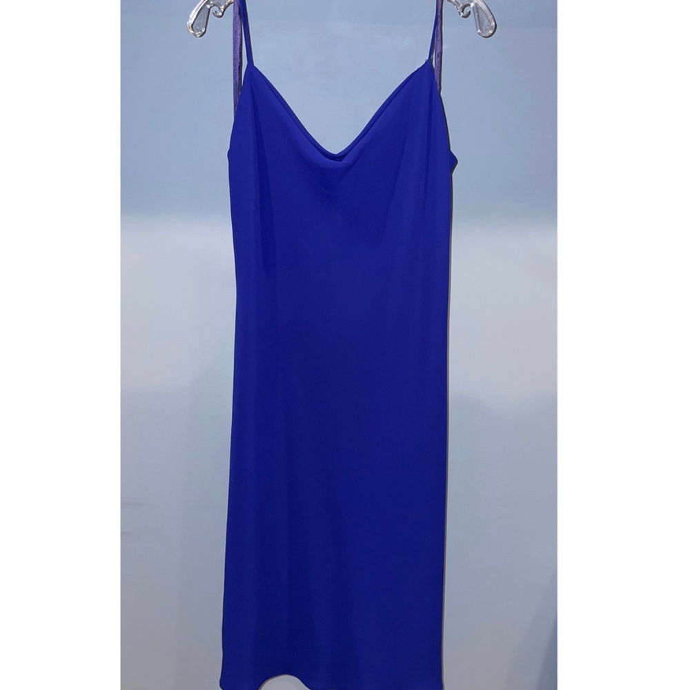 Blue knee-length dress
